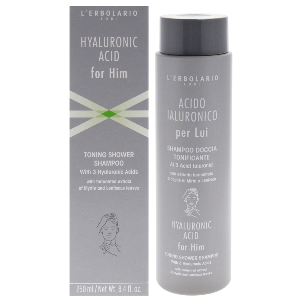 Hyaluronic Acid for Him Toning Shower Shampoo by LErbolario Men 8.4 oz Shampoo
